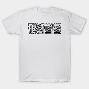 JAZZ Aztec Typography in Black T-Shirt